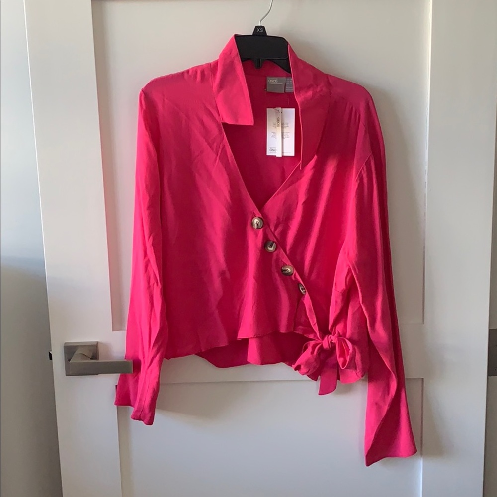 ASOS fuschia wrap top